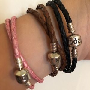 Pandora Leather Charm Bracelets
